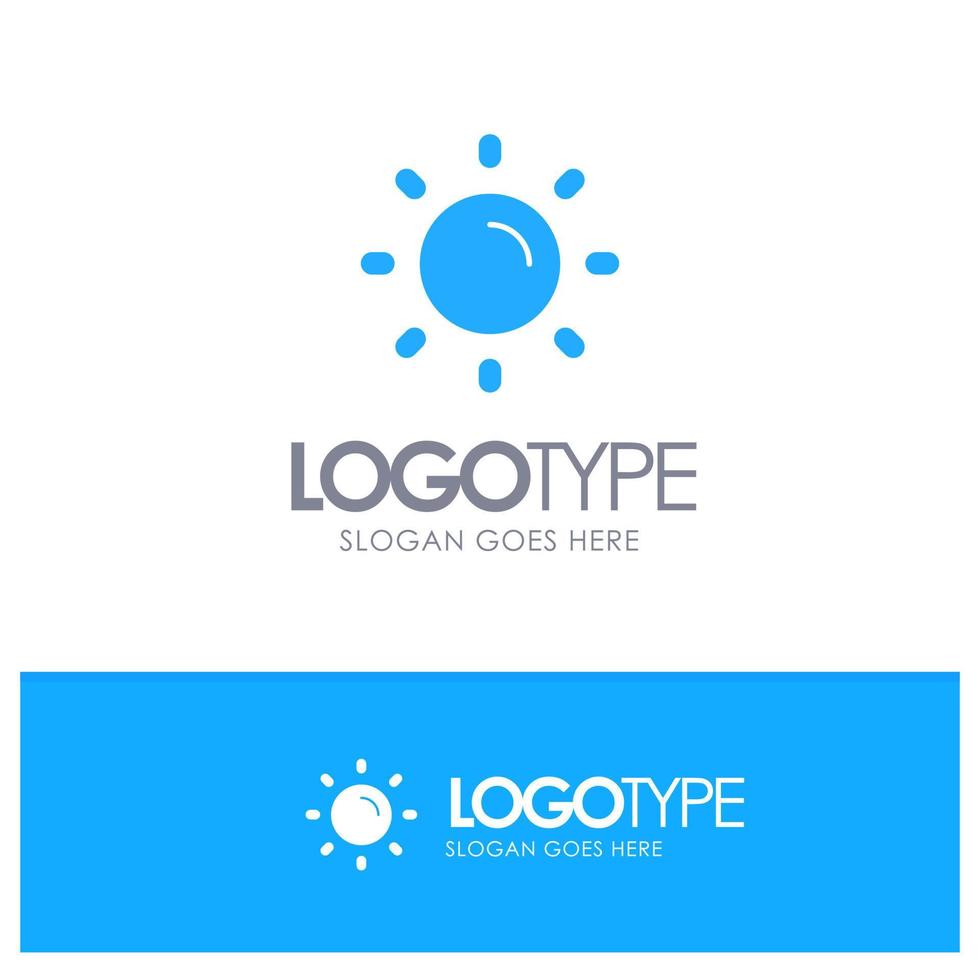 Brightness Light Sun Shine Blue Solid Logo with place for tagline vector