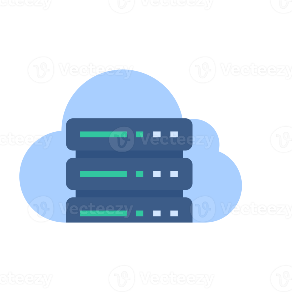 Data center servers. Connecting to big data on the cloud. large amount of data storage png