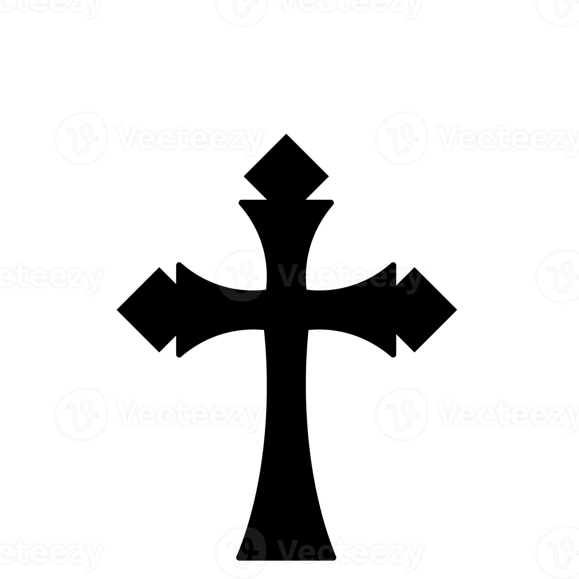 The silhouette of the cross on the grave For decorating the Halloween card. 14571817 PNG