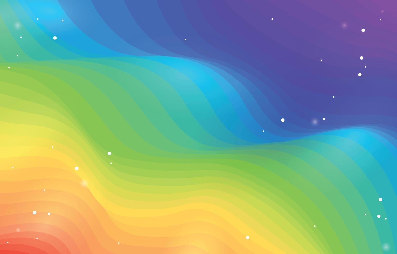 Rainbow Wave Bacground vector