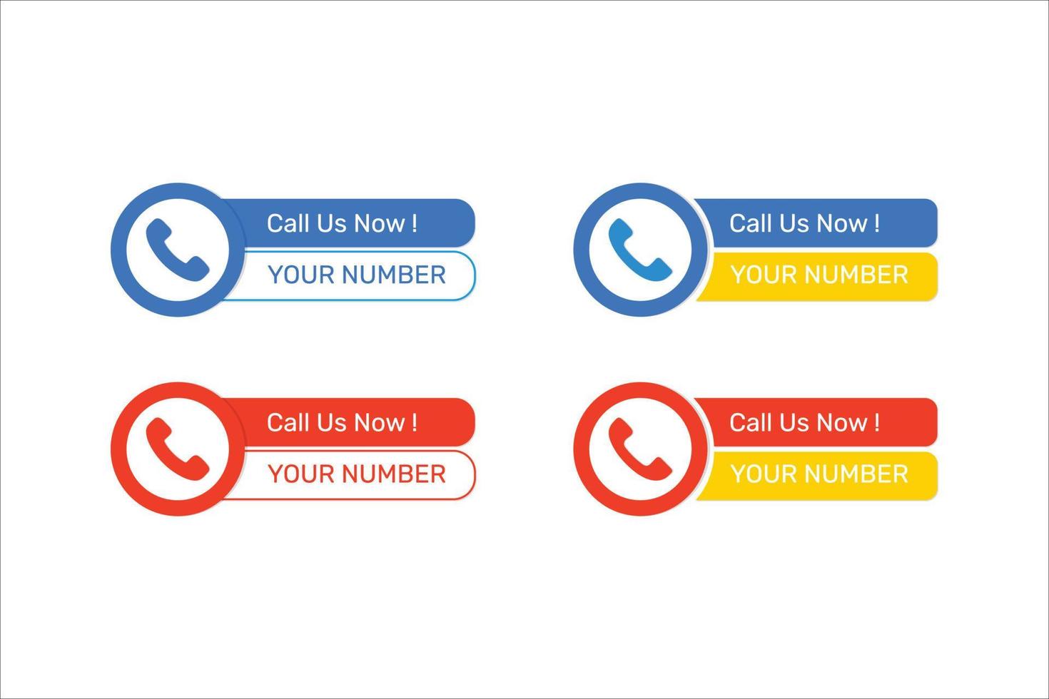 Call us now button template design. vector