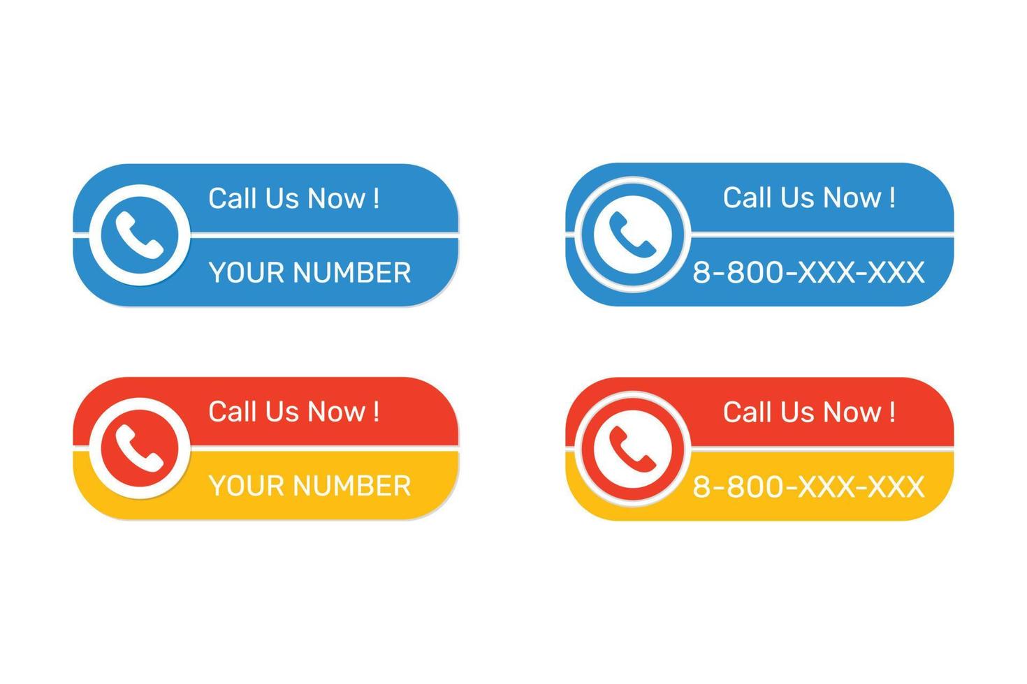 Call us now button template design. vector