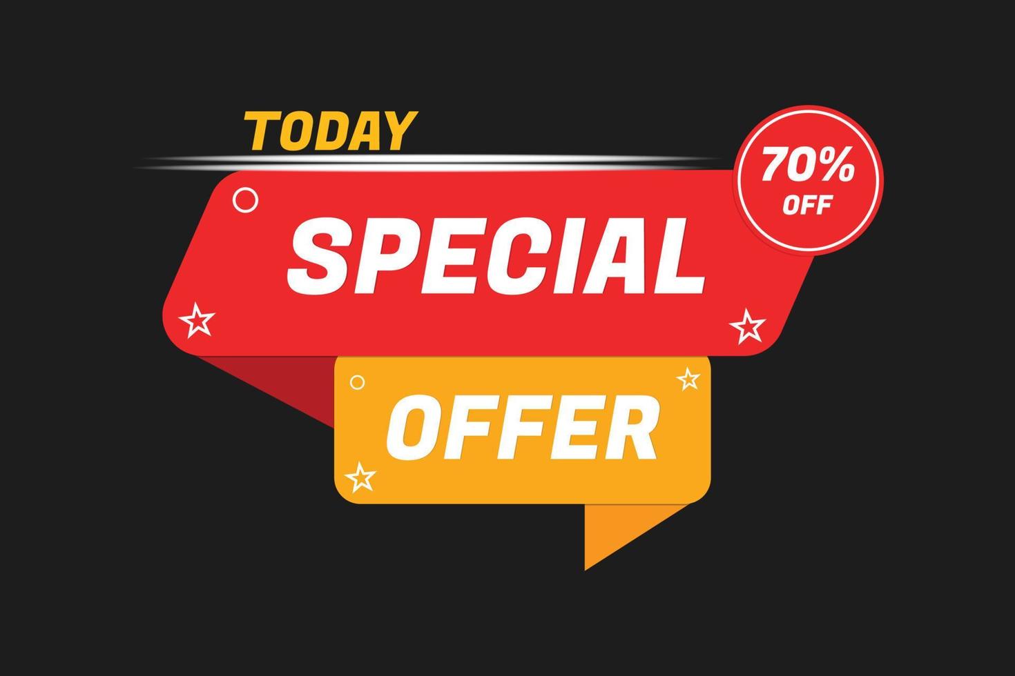 Today special offer and discount sale banner design premium vector