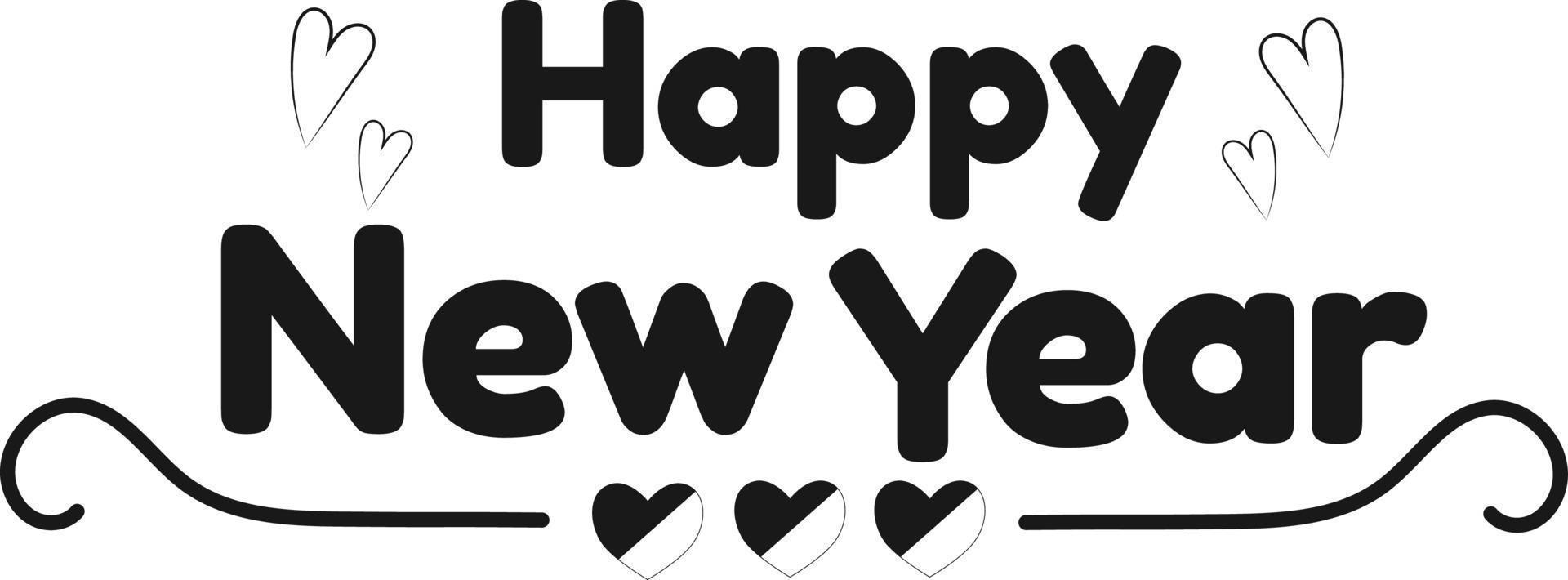 Happy new year lettering vector