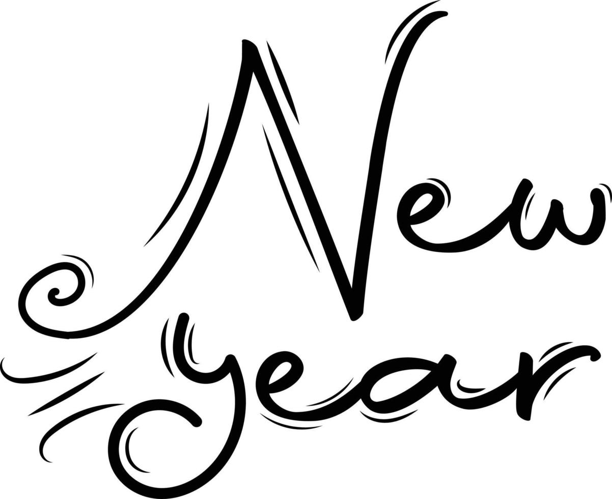 Happy new year lettering vector