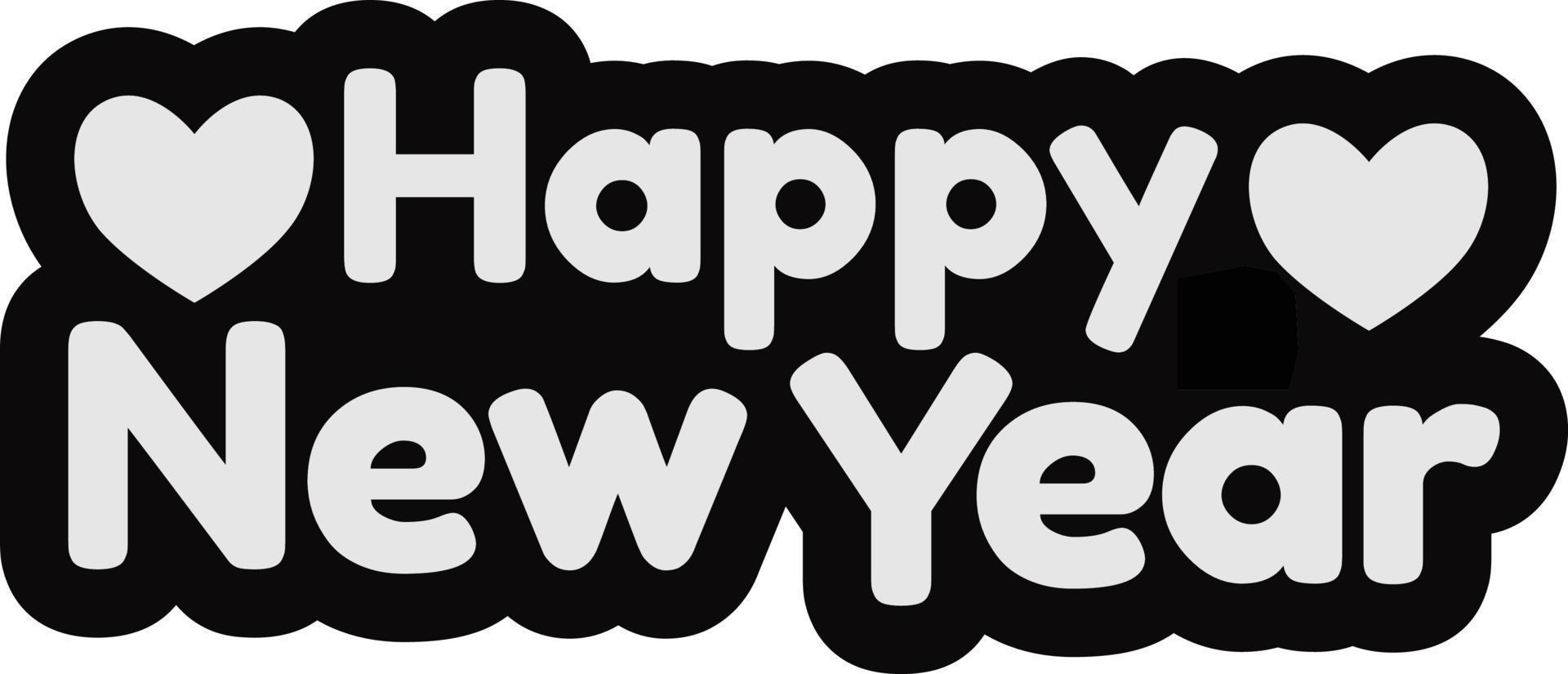 Happy new year lettering vector