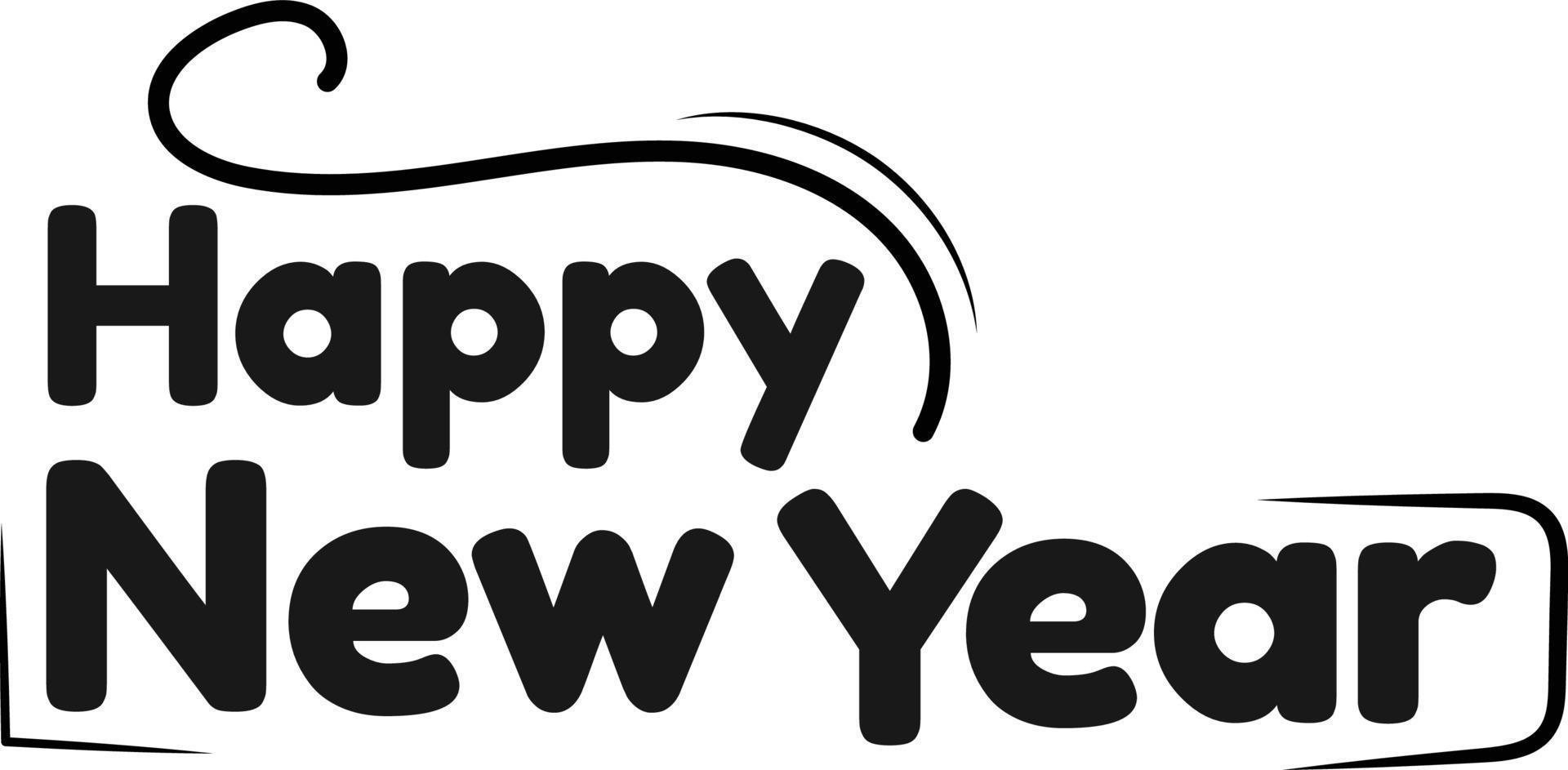 Happy new year lettering vector