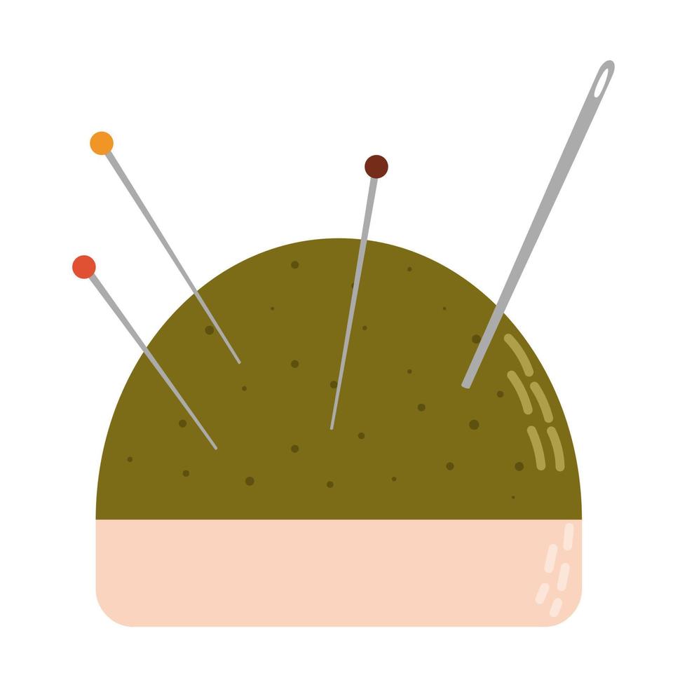 Needle bar. Knitting tool. Hobby time, handmade things vector