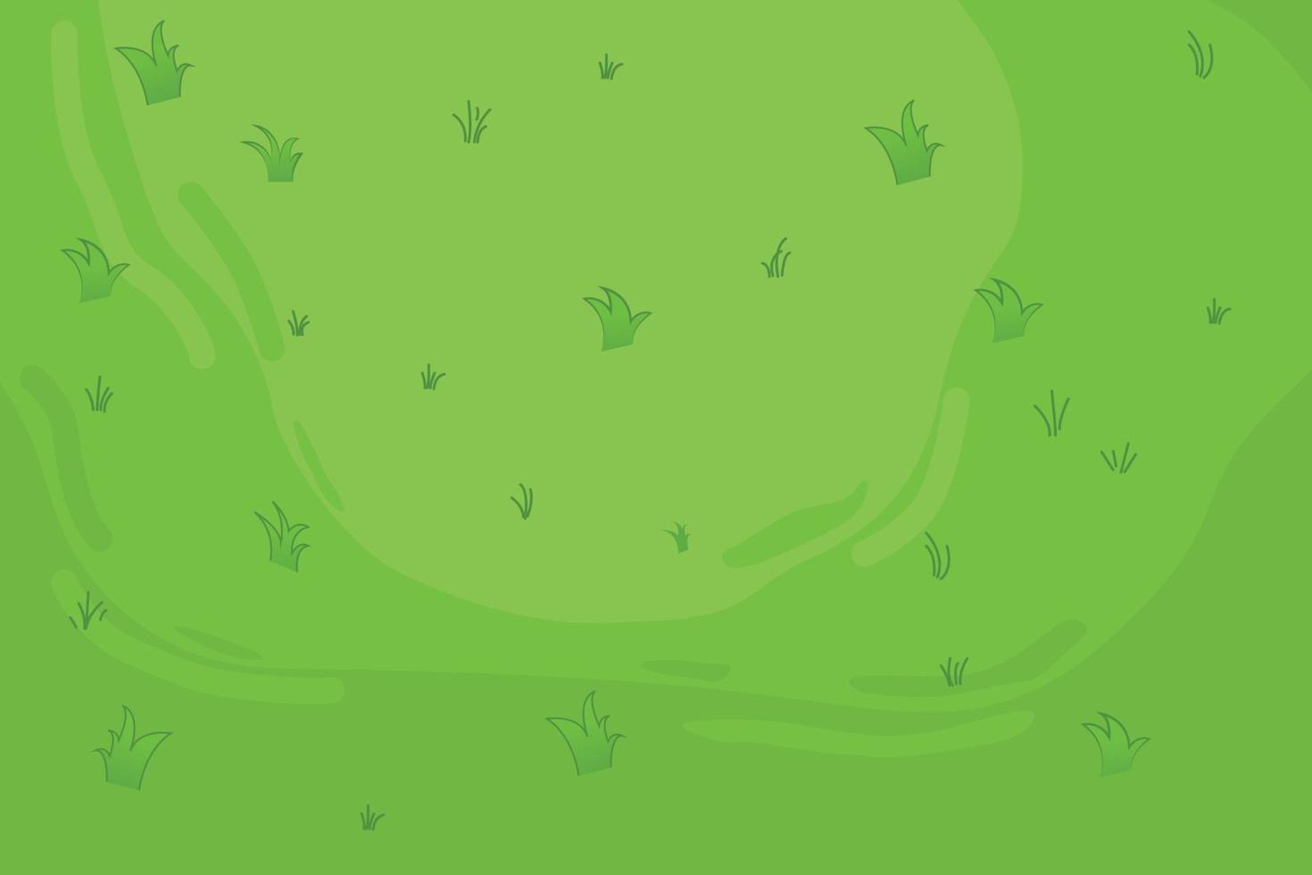 fondo de dibujo de dibujos animados de campo de hierba verde vector