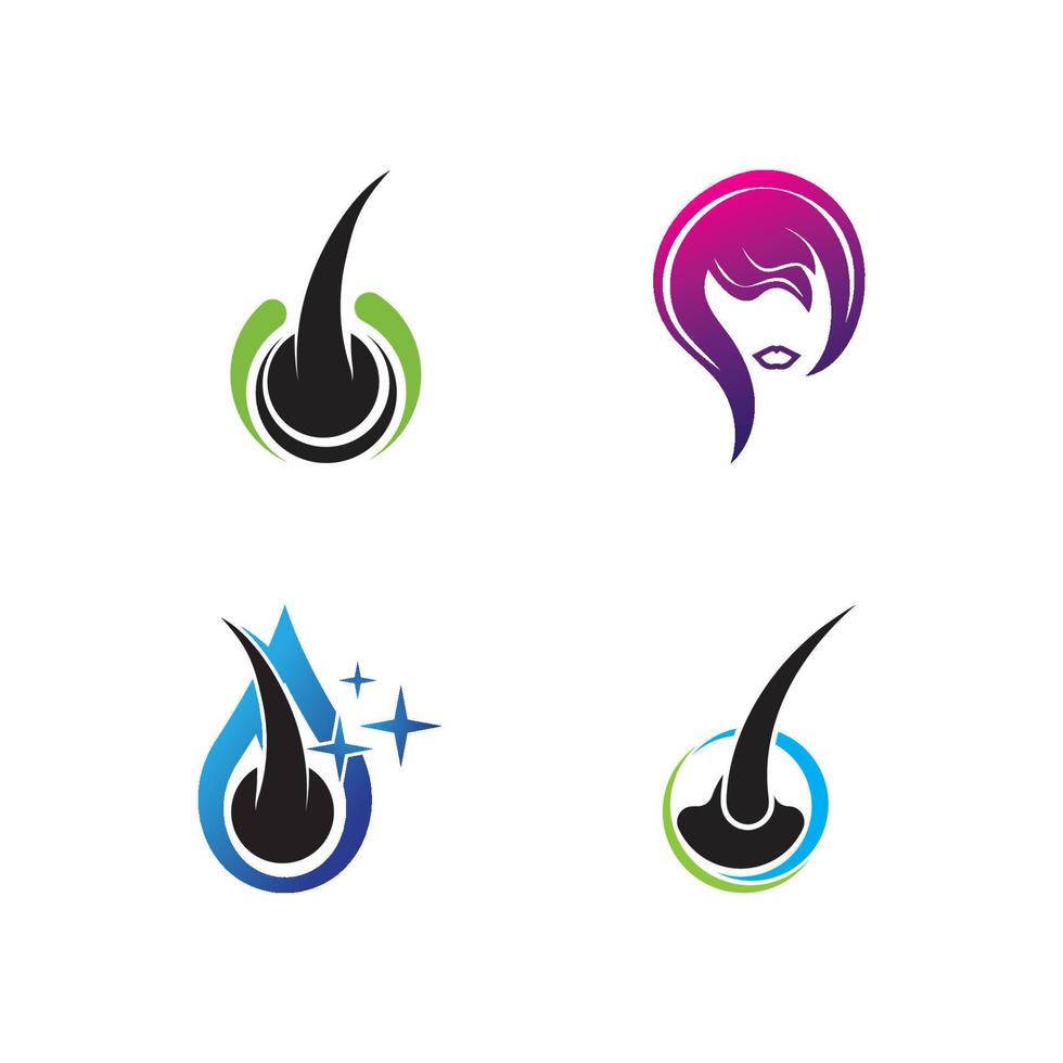 Style hair woman icon logo vector