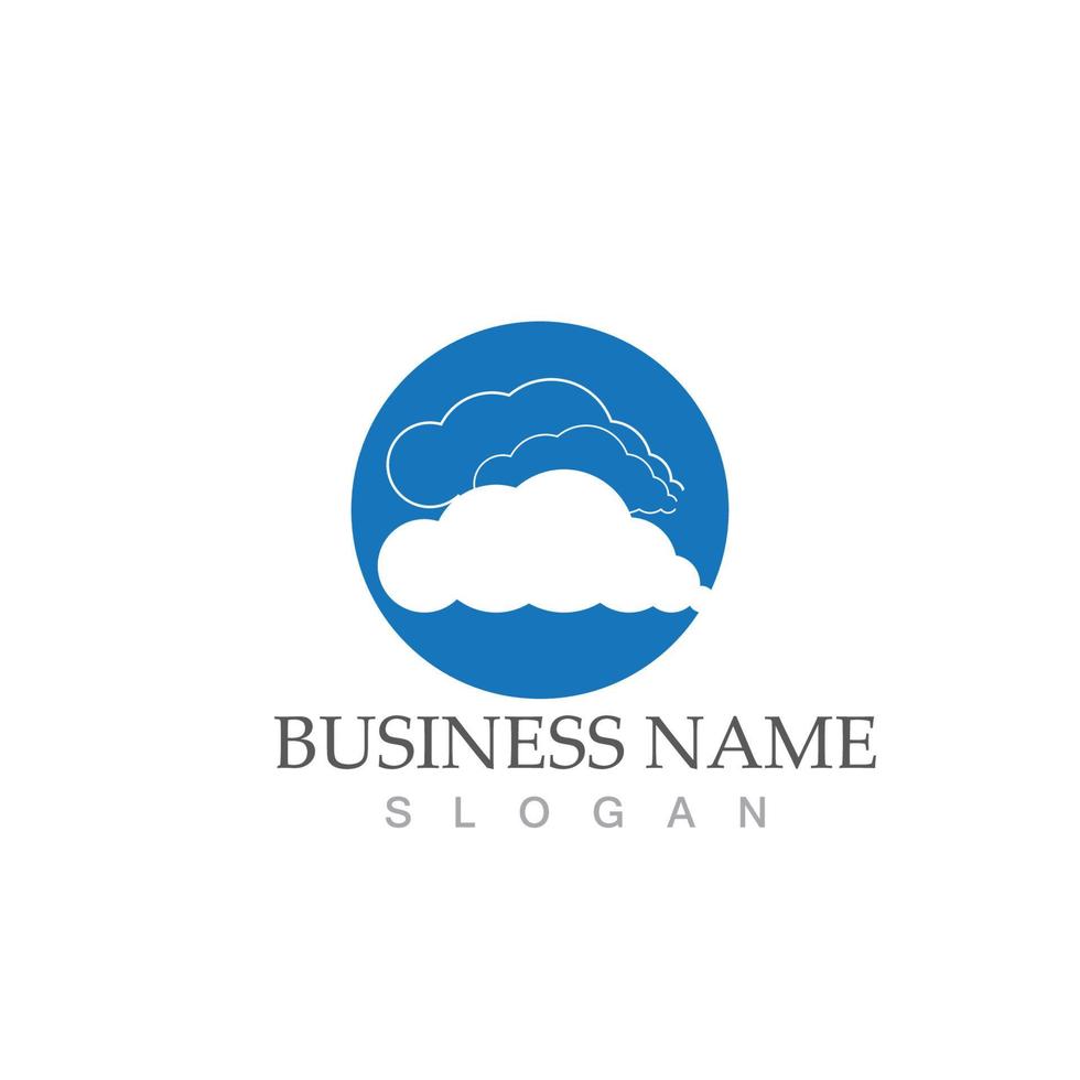 Cloud template icon vector