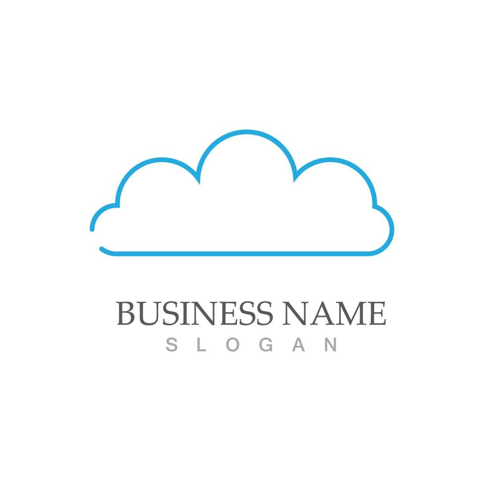 Cloud template vector weather