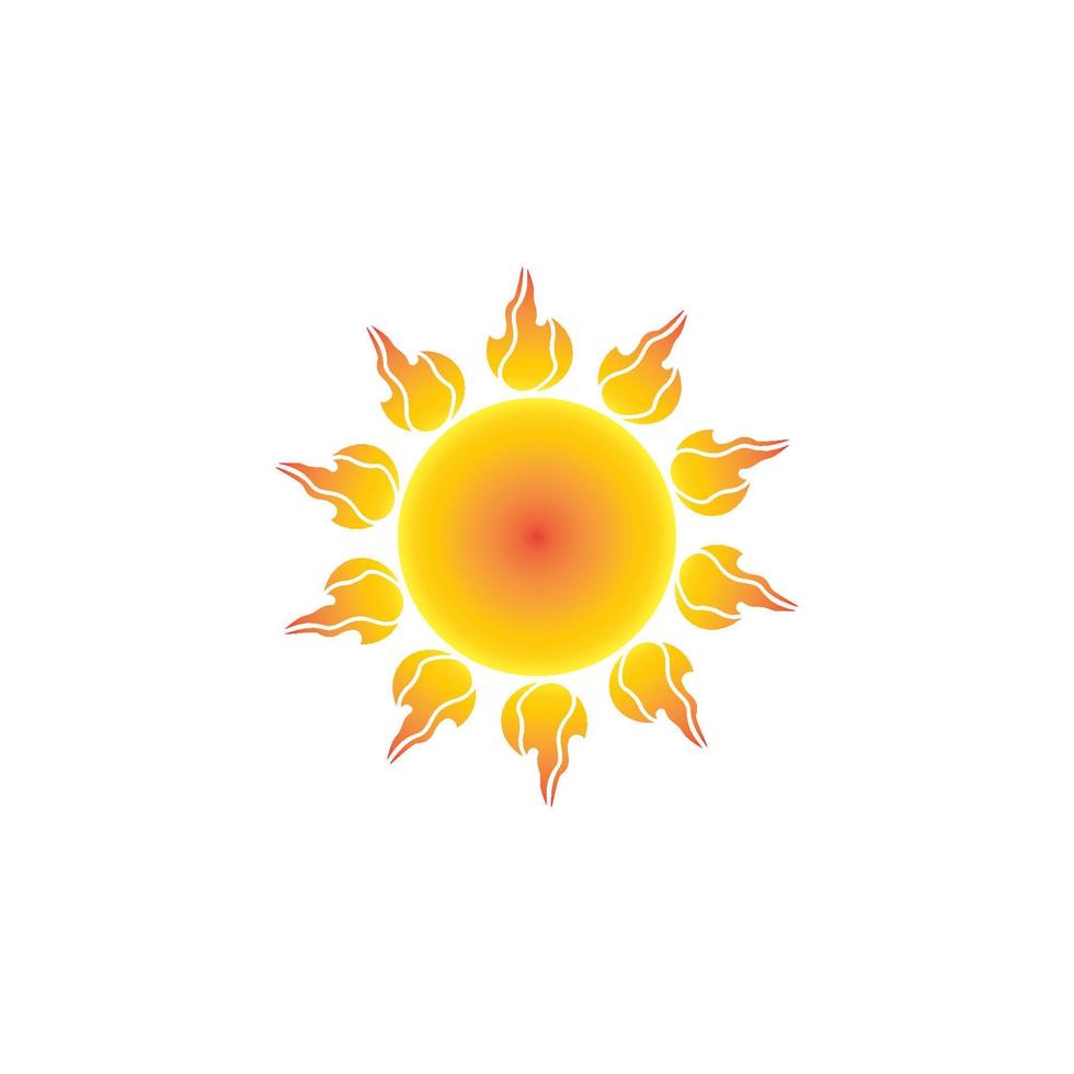 icono de ilustración de vector de sol