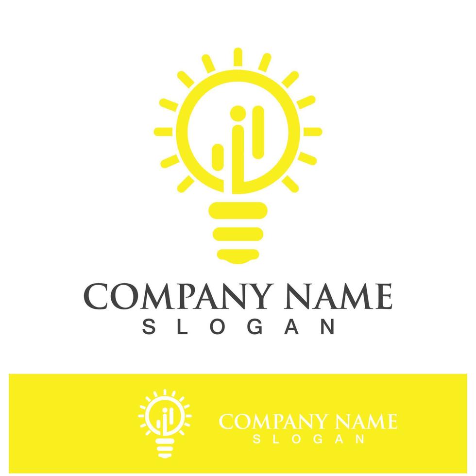 Light bulb symbol icon vector