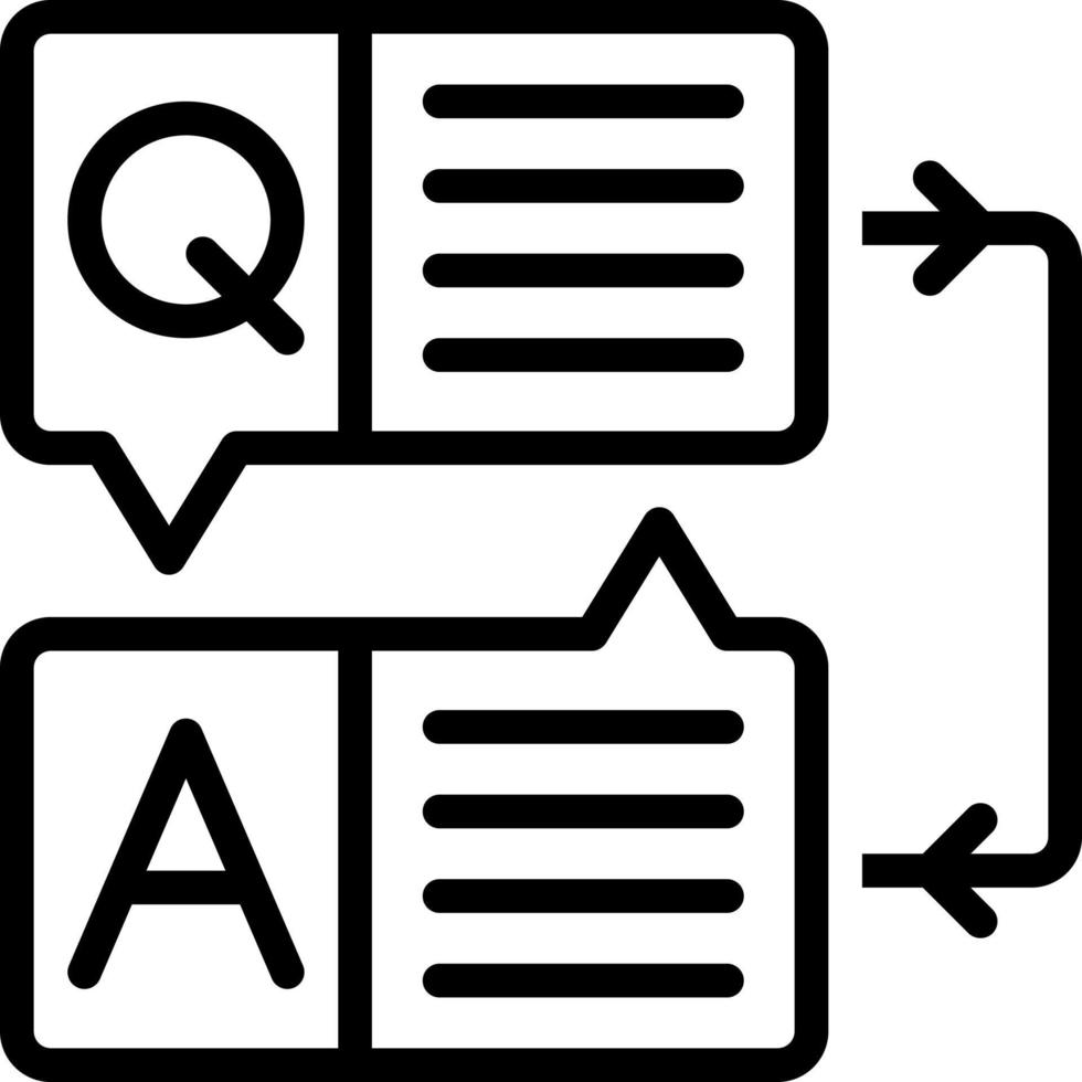 line icon for answer vector