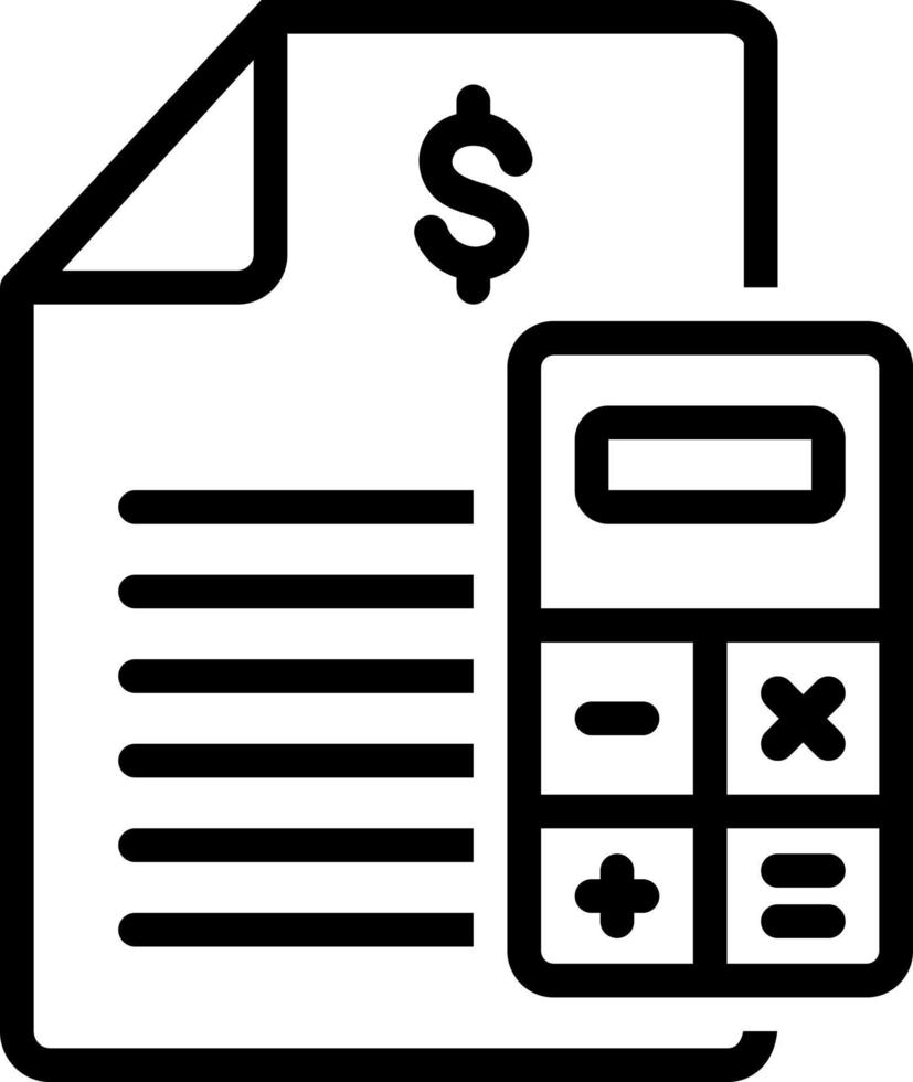 line icon for budget vector