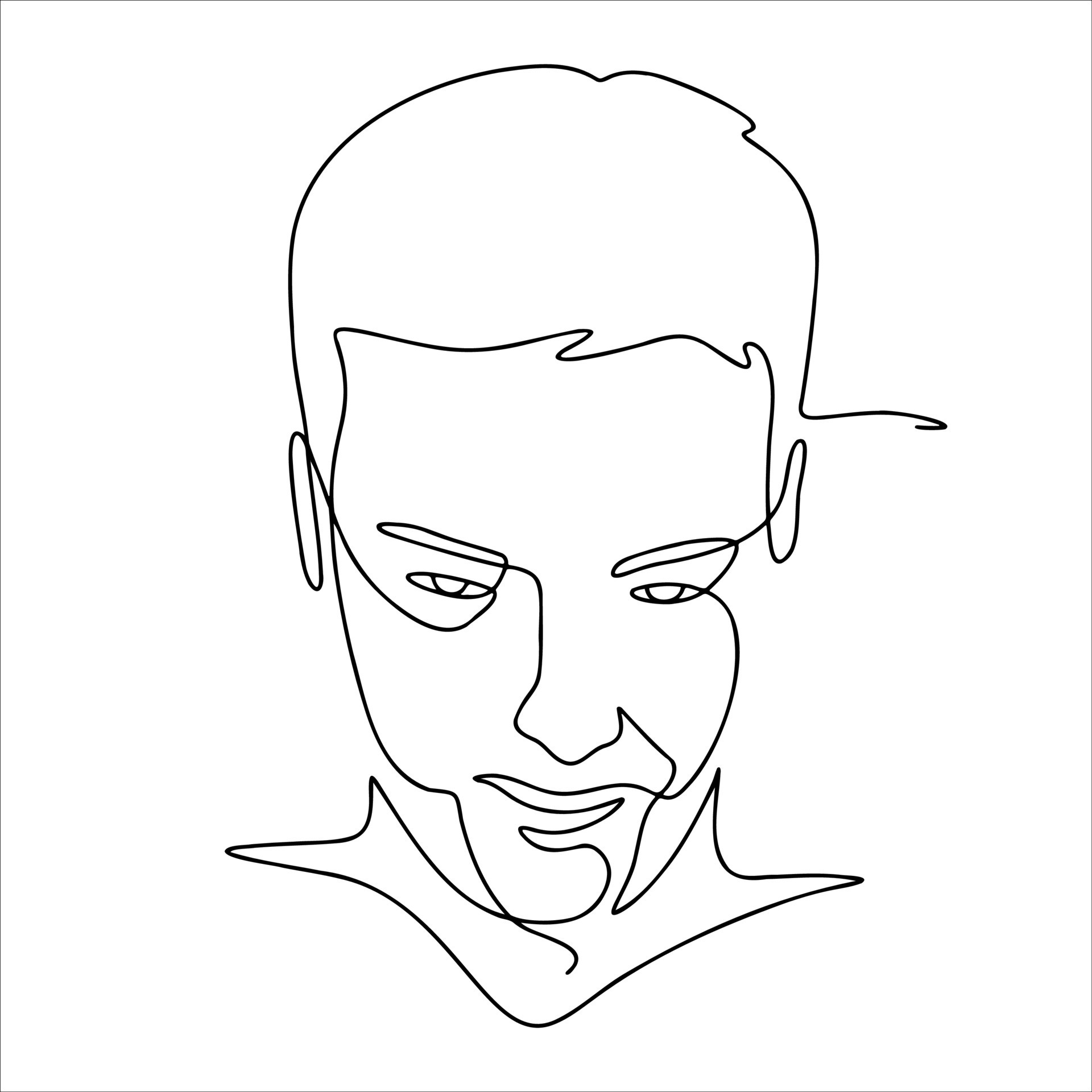 face outline drawing