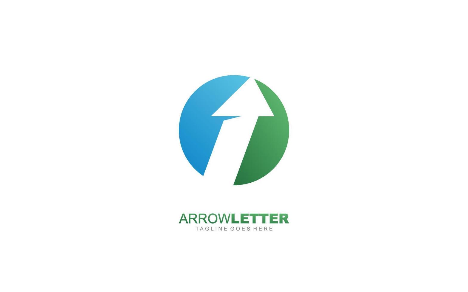 I logo business for branding company. arrow template vector illustration for your brand.