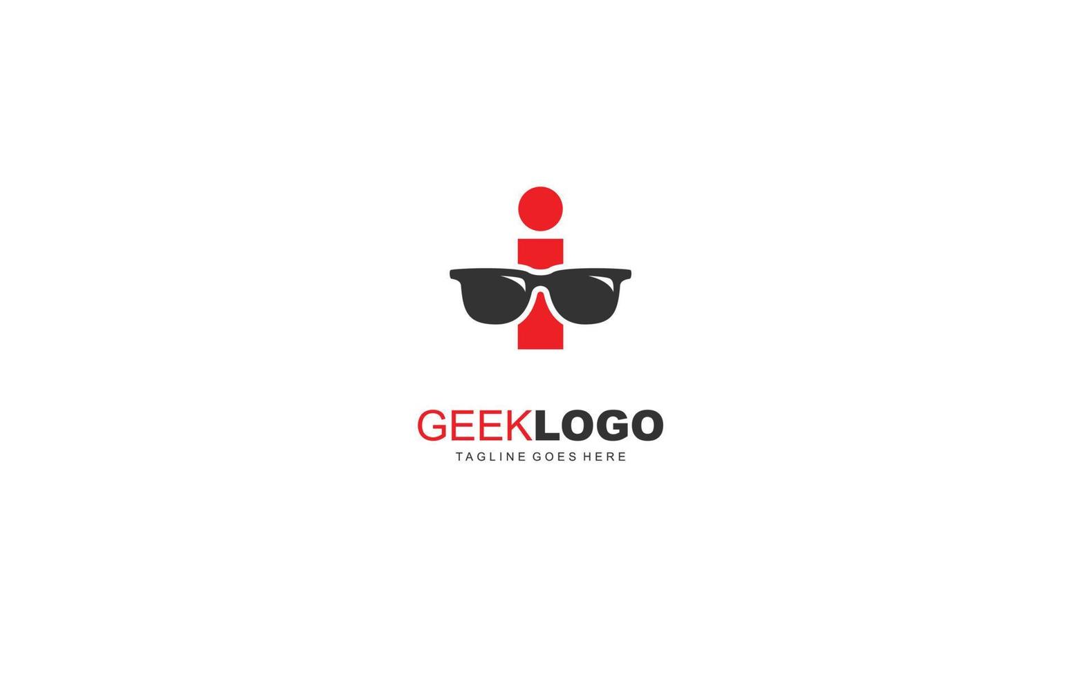 I logo Sunglasses for identity. letter template vector illustration for your brand.