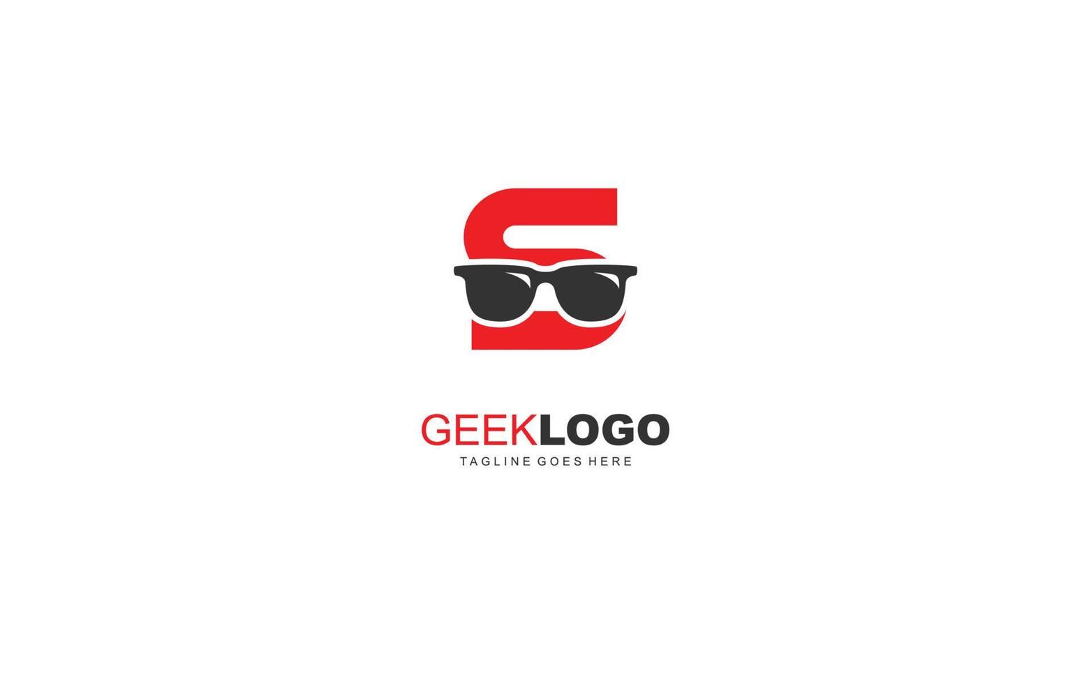 S  logo Sunglasses for identity. letter template vector illustration for your brand.