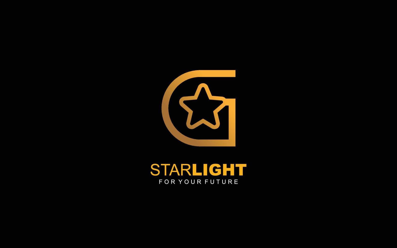 G logo star for branding company. letter template vector illustration for your brand.