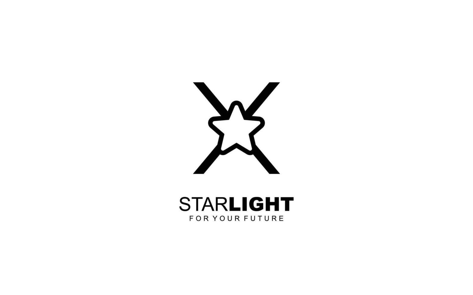 X logo star for branding company. letter template vector illustration for your brand.