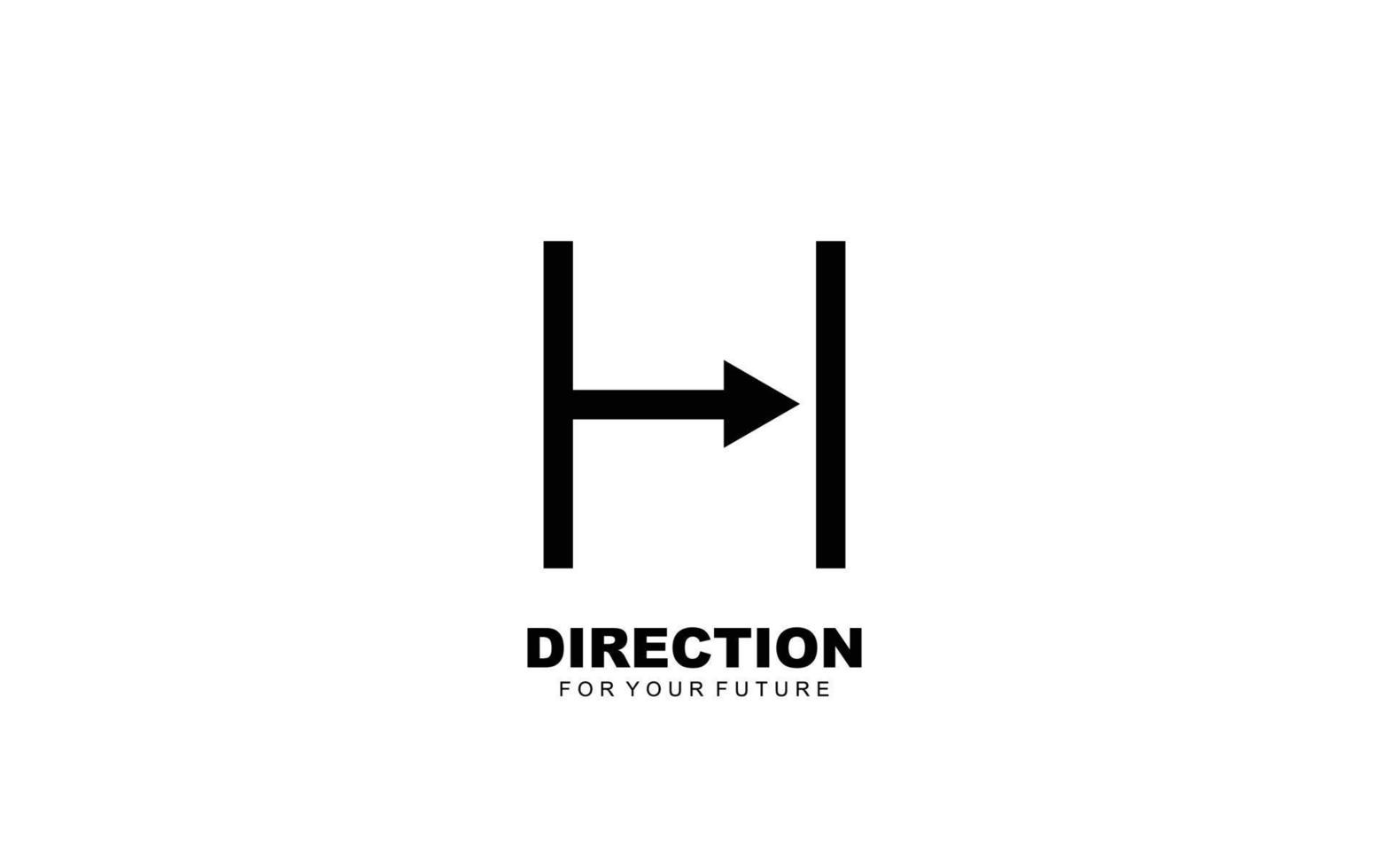negocio de logotipo h para empresa de marca. ilustración de vector de plantilla de flecha para su marca.