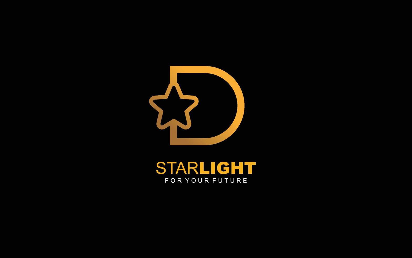 D logo star for branding company. letter template vector illustration for your brand.