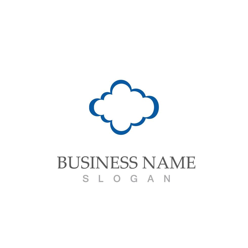 Cloud logo icon symbol weather vector