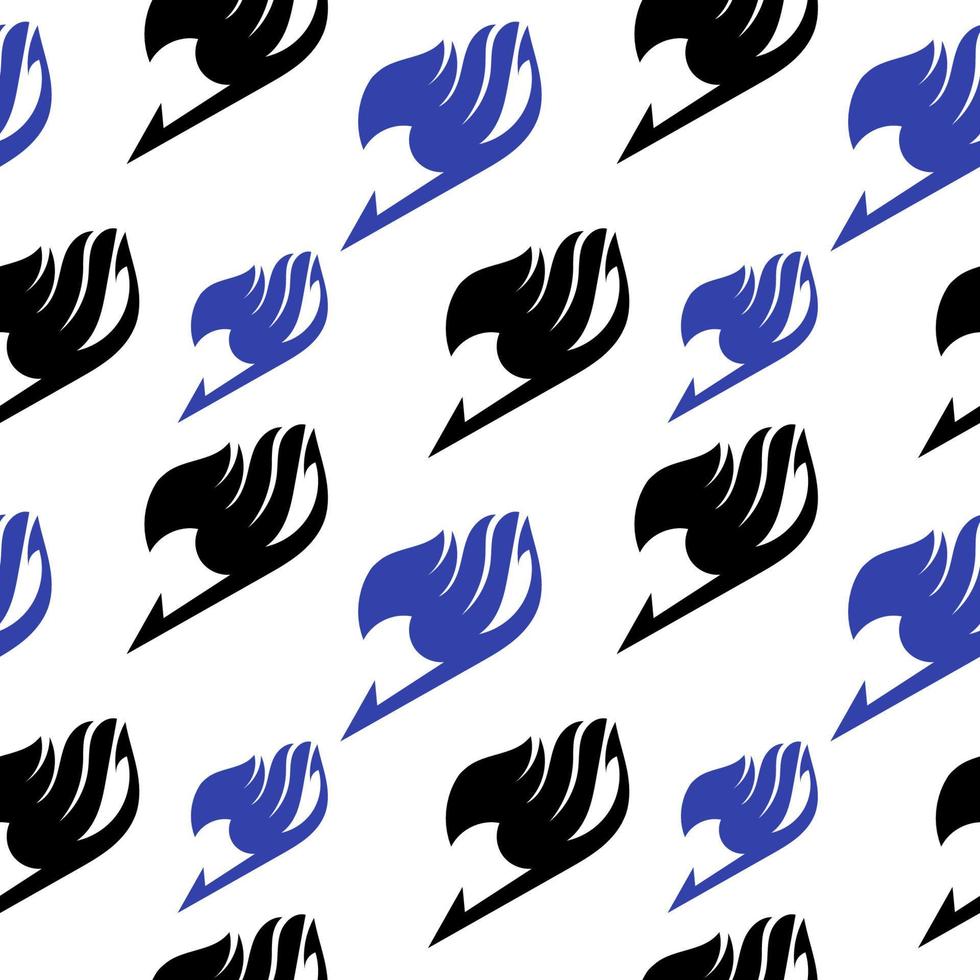patrón sin costuras con iconos signo de elemento azul y negro de cuento de hadas. vector. vector
