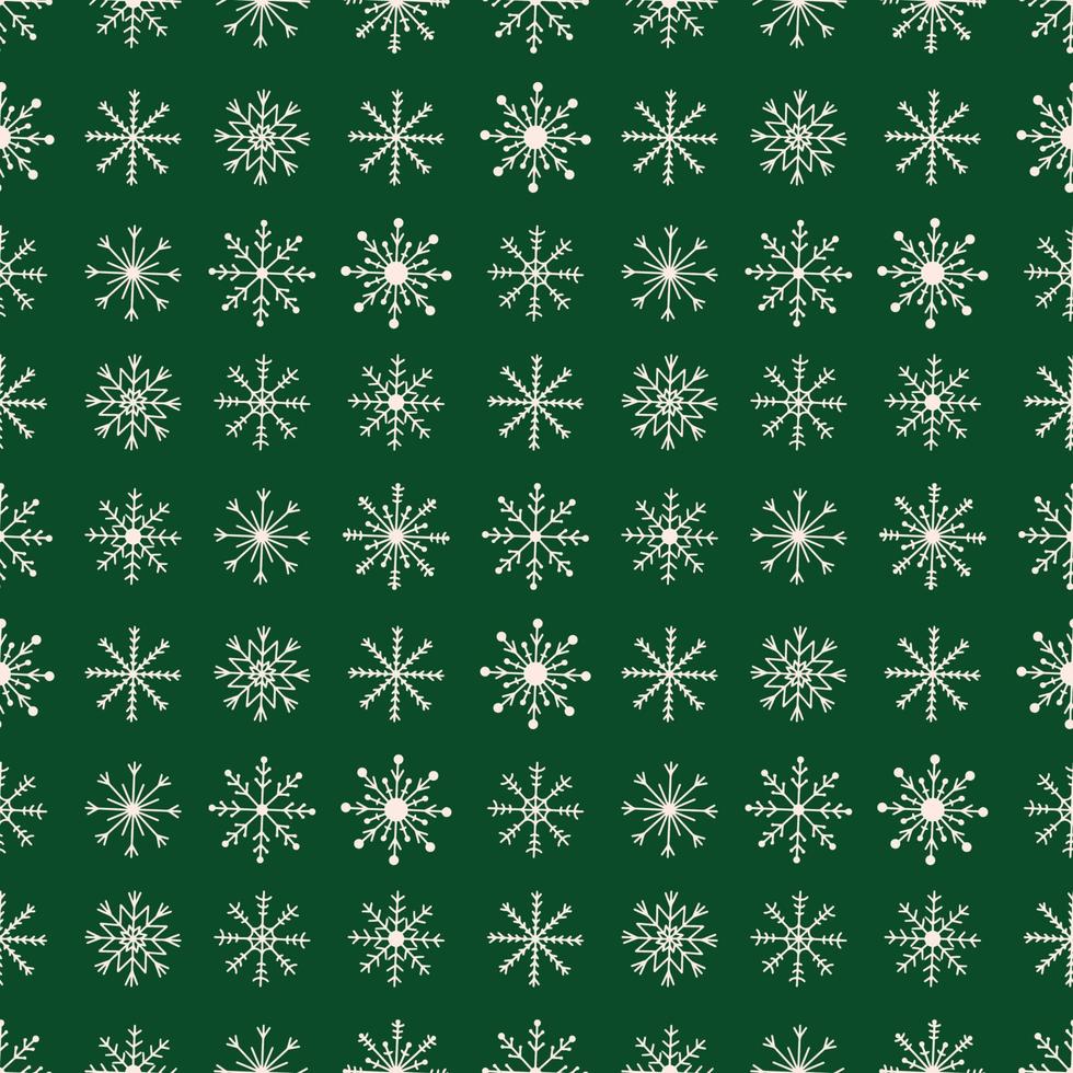 Vector flat hand drawn christmas seamless pattern