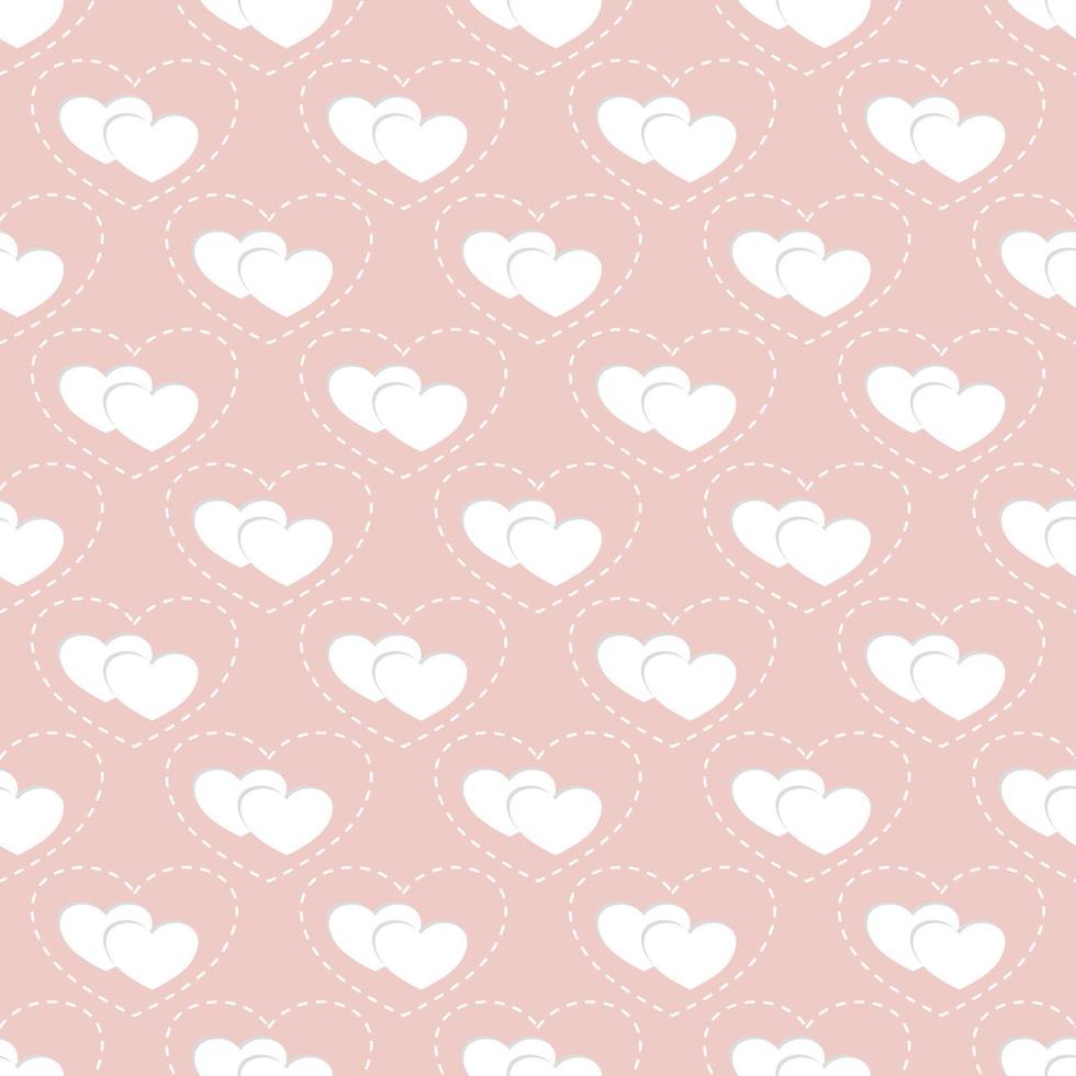 Heart cute pastel seamless pattern. vector