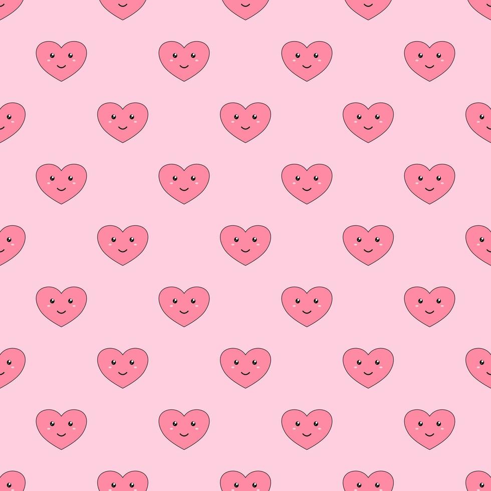 Heart cute pastel seamless pattern. vector