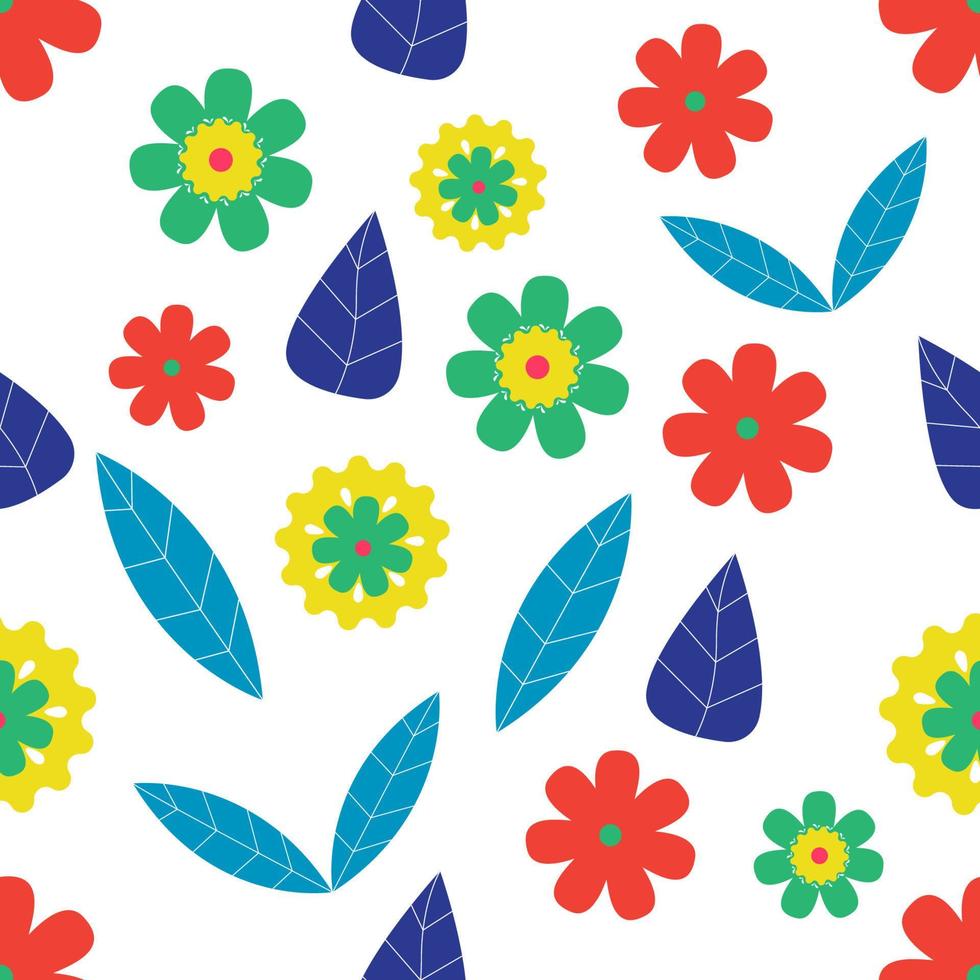 flower seamless patter background vector