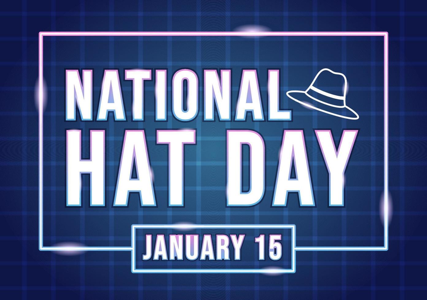 National Hat Day Celebrated Each Year on January 15th with Fedora Hats, Cap, Cloche or Derby in Flat Cartoon Hand Drawn Templates Illustration vector