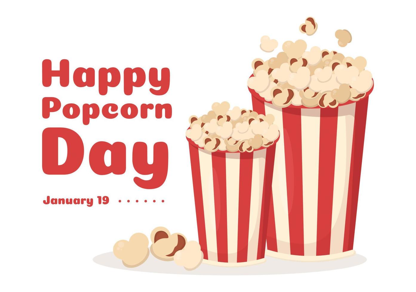 National Popcorn Day on January 19th with a Big Box of Red and White