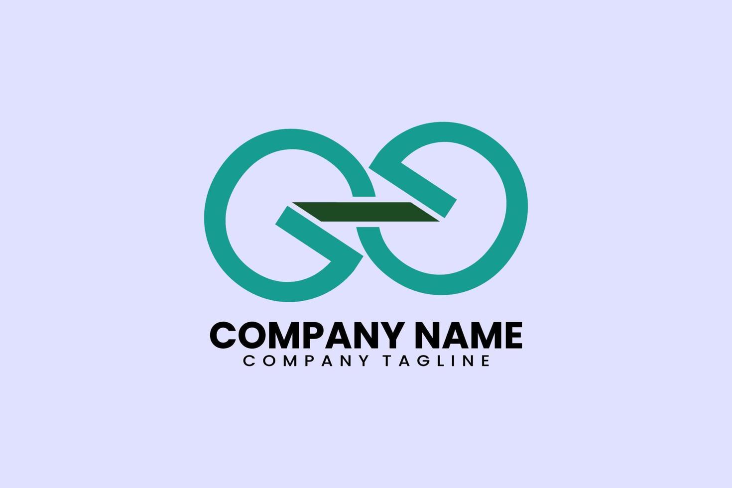 Flat infinity logo template design icon logotype vector