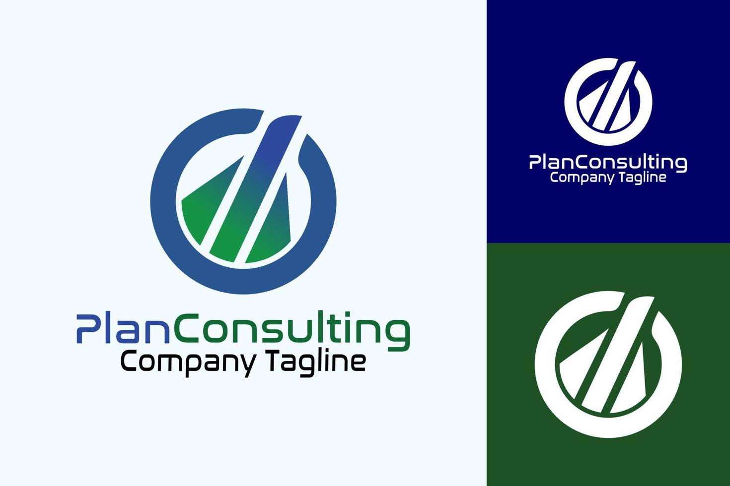 Flat plane consulting logo template design icon vector