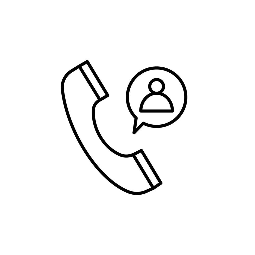 phone icon. outline icon vector