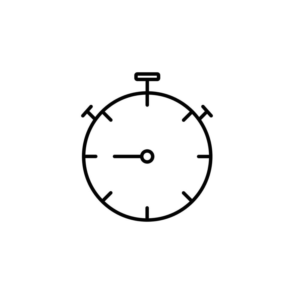 clock icon. outline icon vector