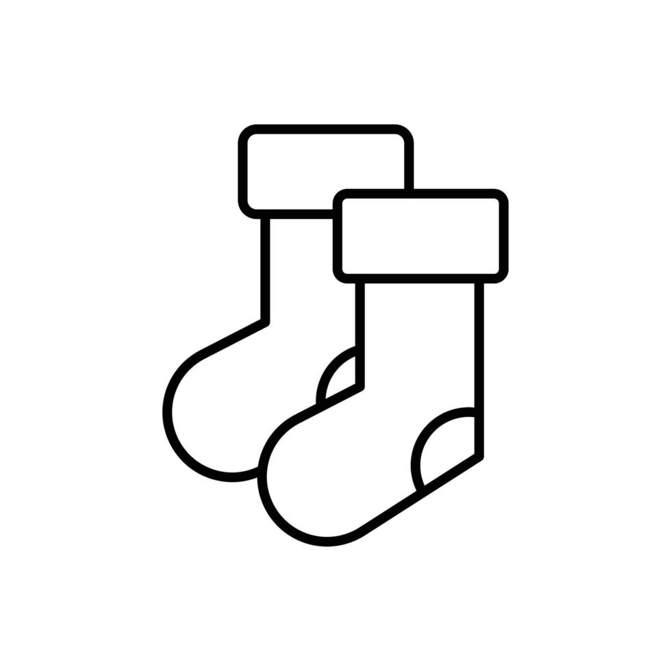 sock icon. outline icon vector