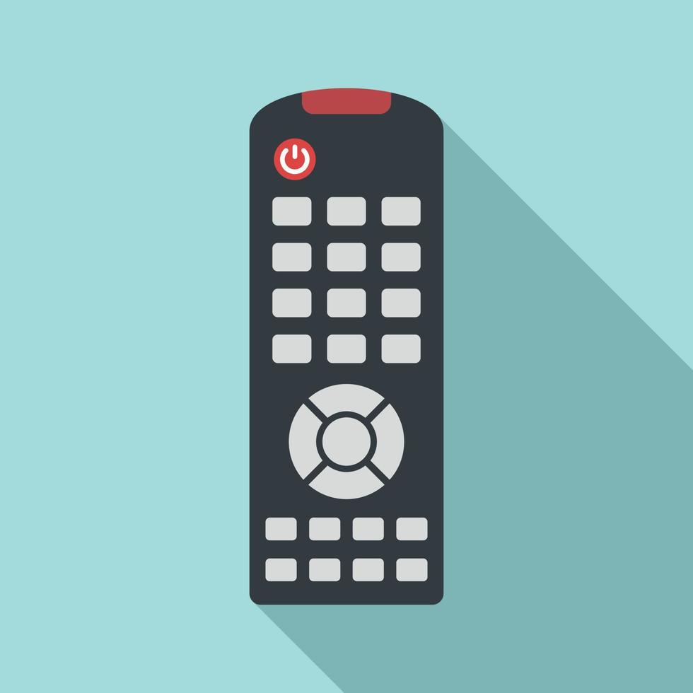 icono de control remoto de tv, estilo plano vector