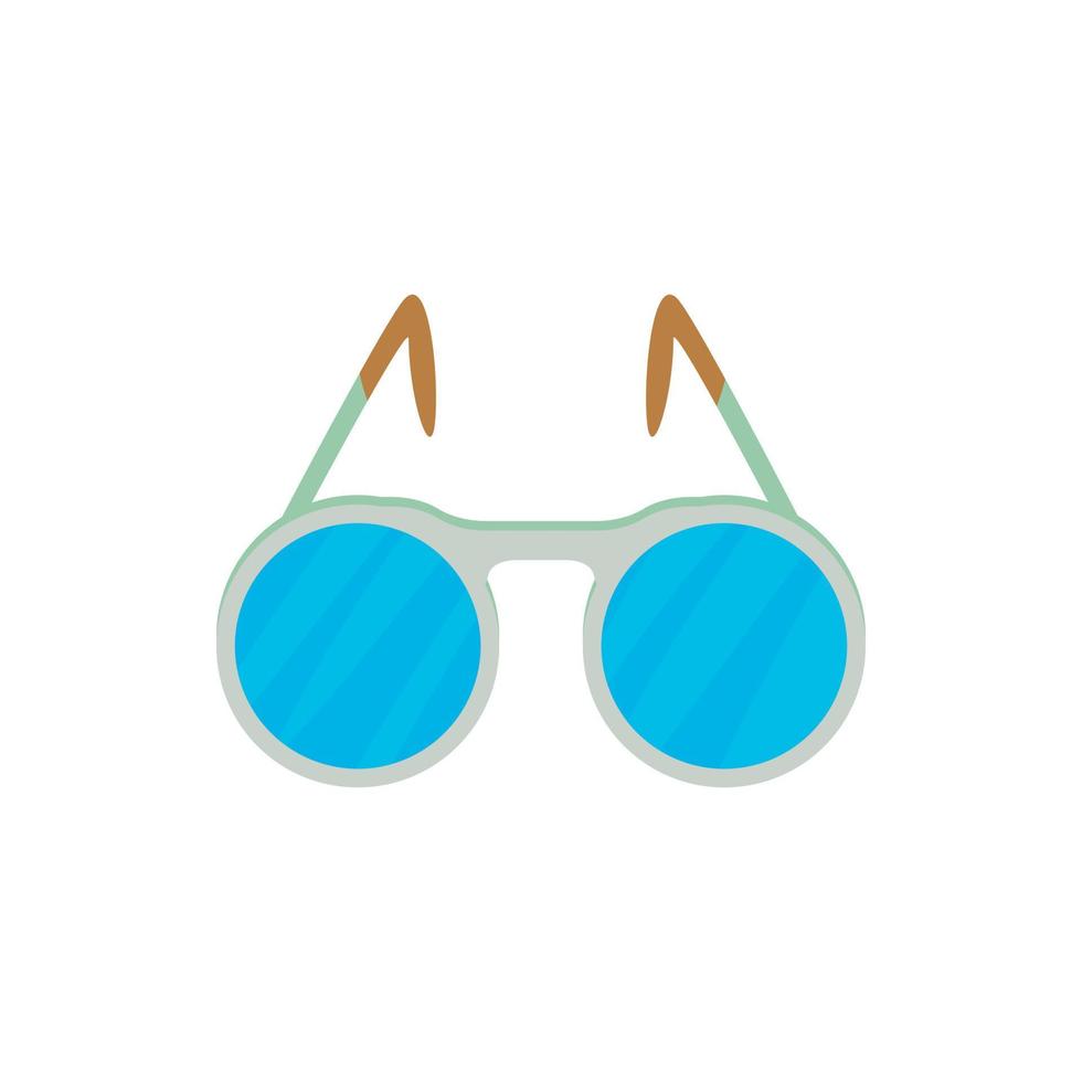 gafas con icono de lentes redondas, estilo de dibujos animados vector