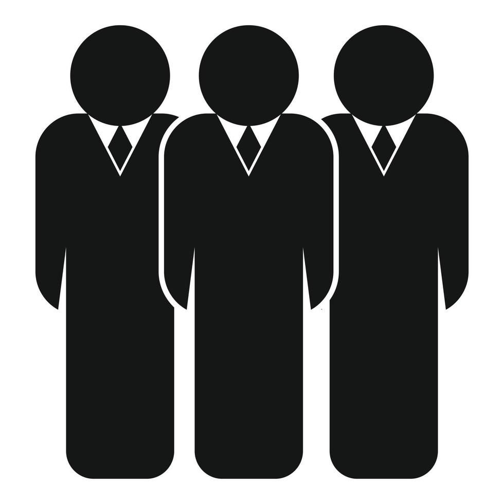 Business training staff icon, simple style vector