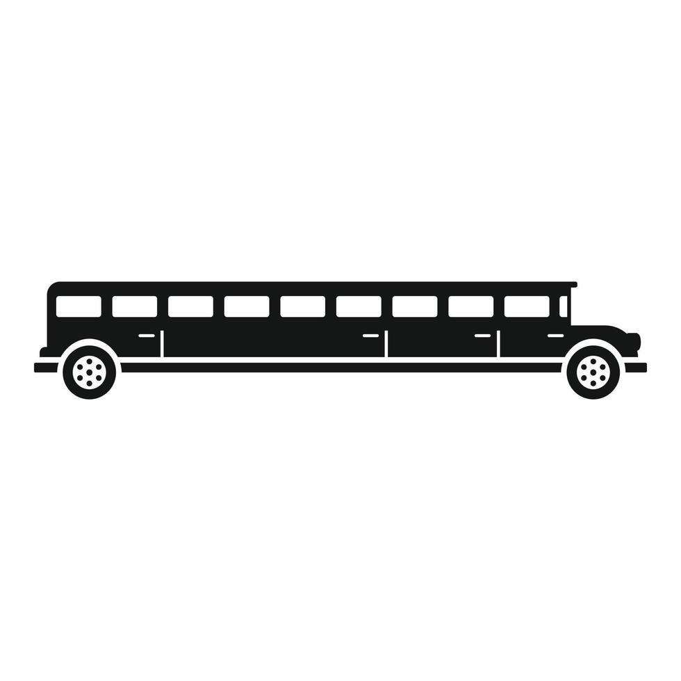 Party limousine icon, simple style vector