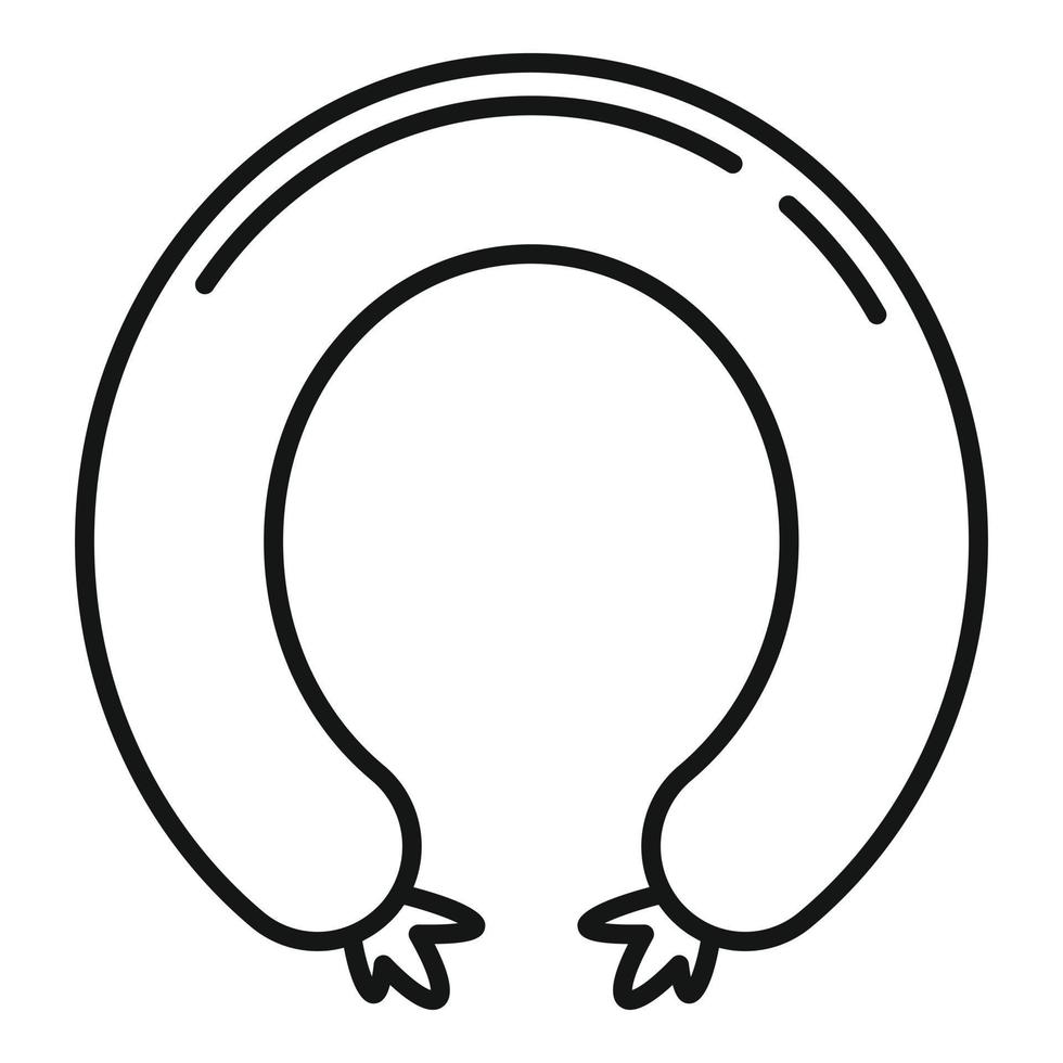 Pork sausage icon, outline style vector