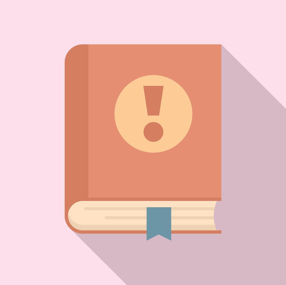 Mission book icon, flat style vector