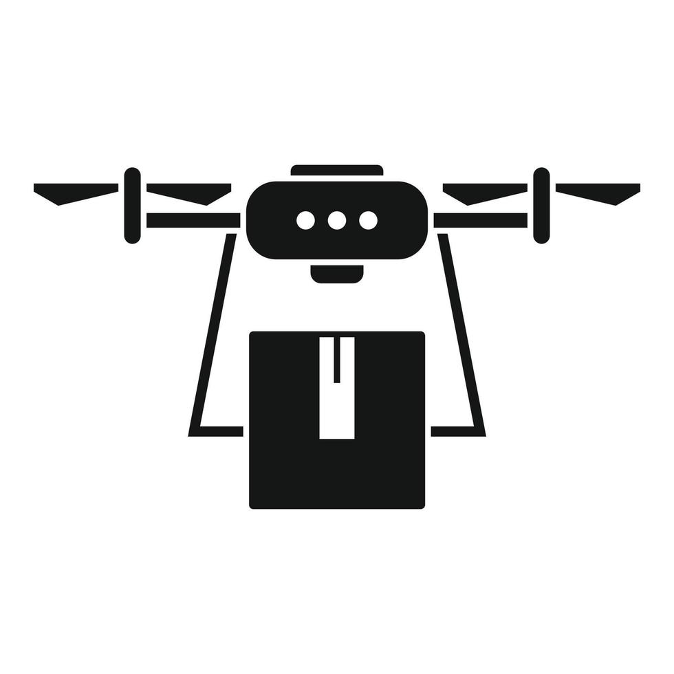 Export drone delivery icon, simple style vector