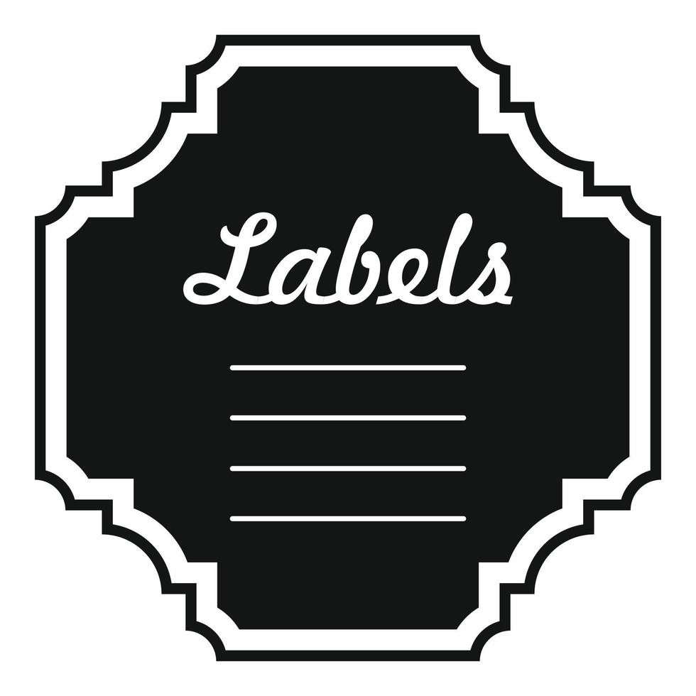 Label tag icon, simple style. vector