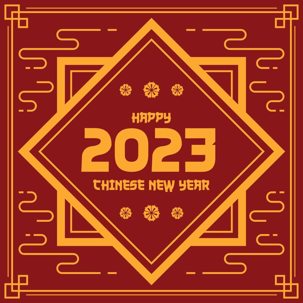 flat banner chinese new year background vector